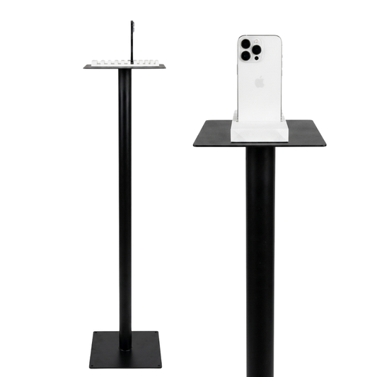 Permanent Selfie Station installed outdoors at a high-traffic venue with heavy-duty steel construction.